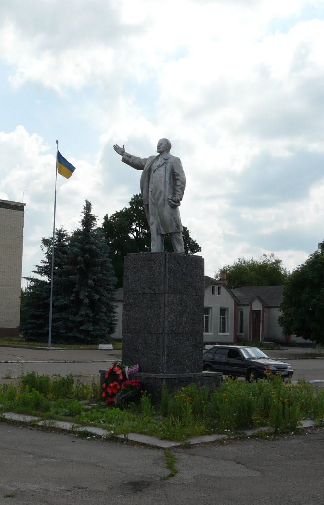 Ленин под жовто-блакитним флагом. Народичи, Народичи