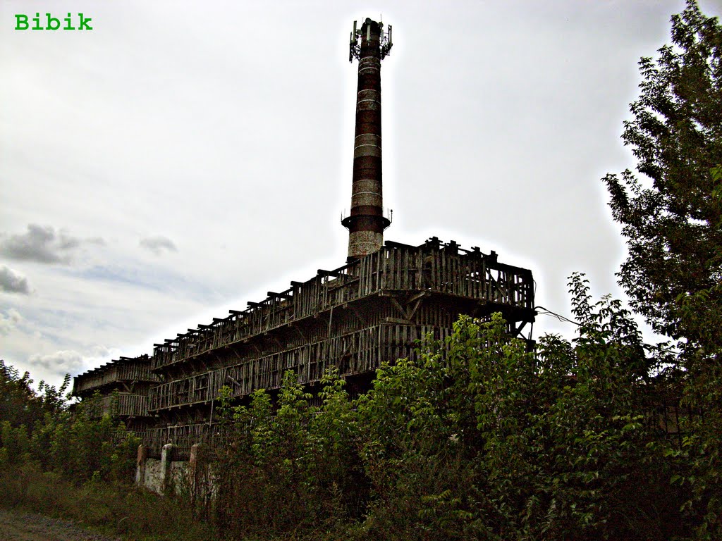 Вид на охладительные установки бывшего молочного завода г.Овруч by Bibik, Овруч