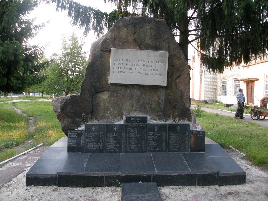 Памятник афганцам, Овруч