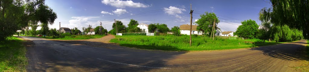 Панорама вул. Топорівська та Ковпака с 8-ми фото, Ружин
