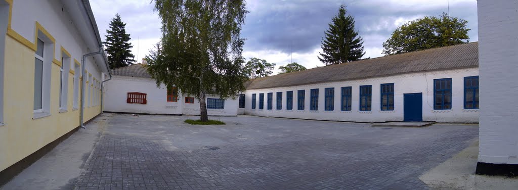 Панорама Заречанской школы с 4-х фото, Ружин