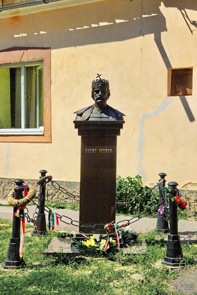 Берегове (Beregszász), Ukraine (Kárpátalja) - Szent István király szobra, Берегово