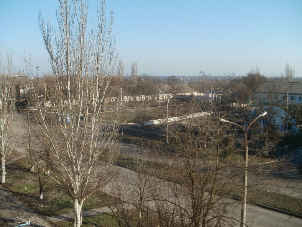 Вид с окна на стадион Колос, Акимовка