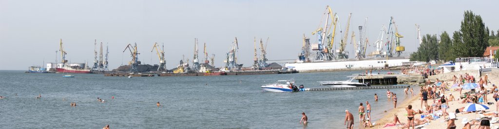 Панорама порта Бердянск., Бердянск