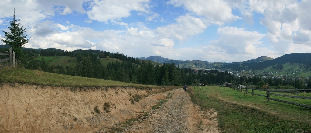 Панорама в околицях села Ільці, Верховина