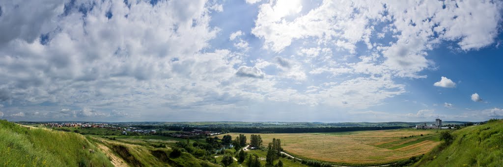 Панорама біля Рогатина / Panoramic view outside Rohatyn, Рогатин