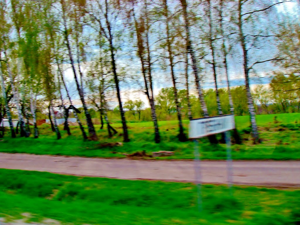 23.04.2012 16:39  Одесское шоссе.  Начало села Гребенки., Гребенки