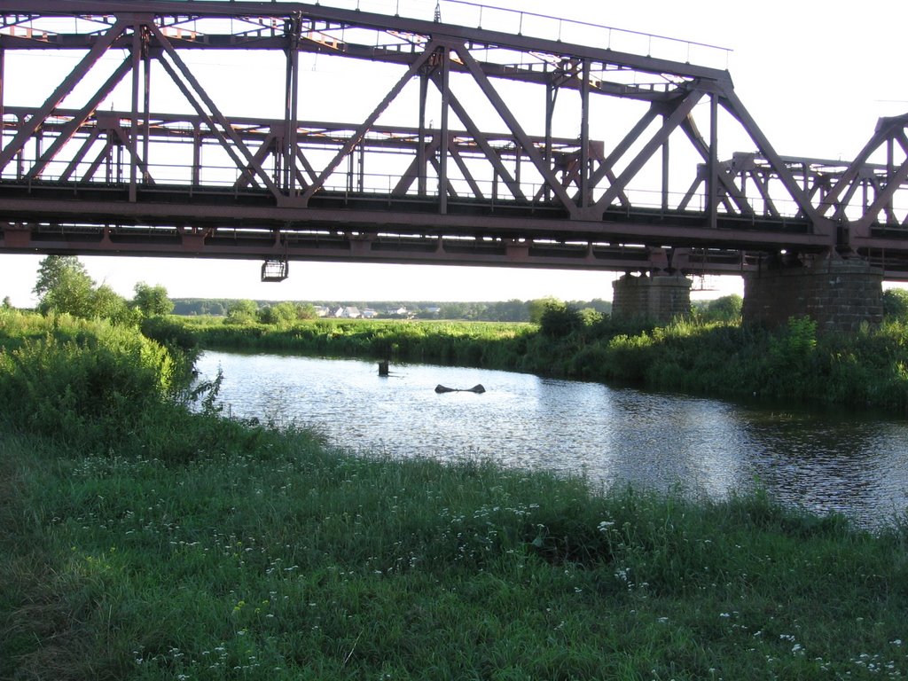 railway bridge, river Irpin, Ирпень