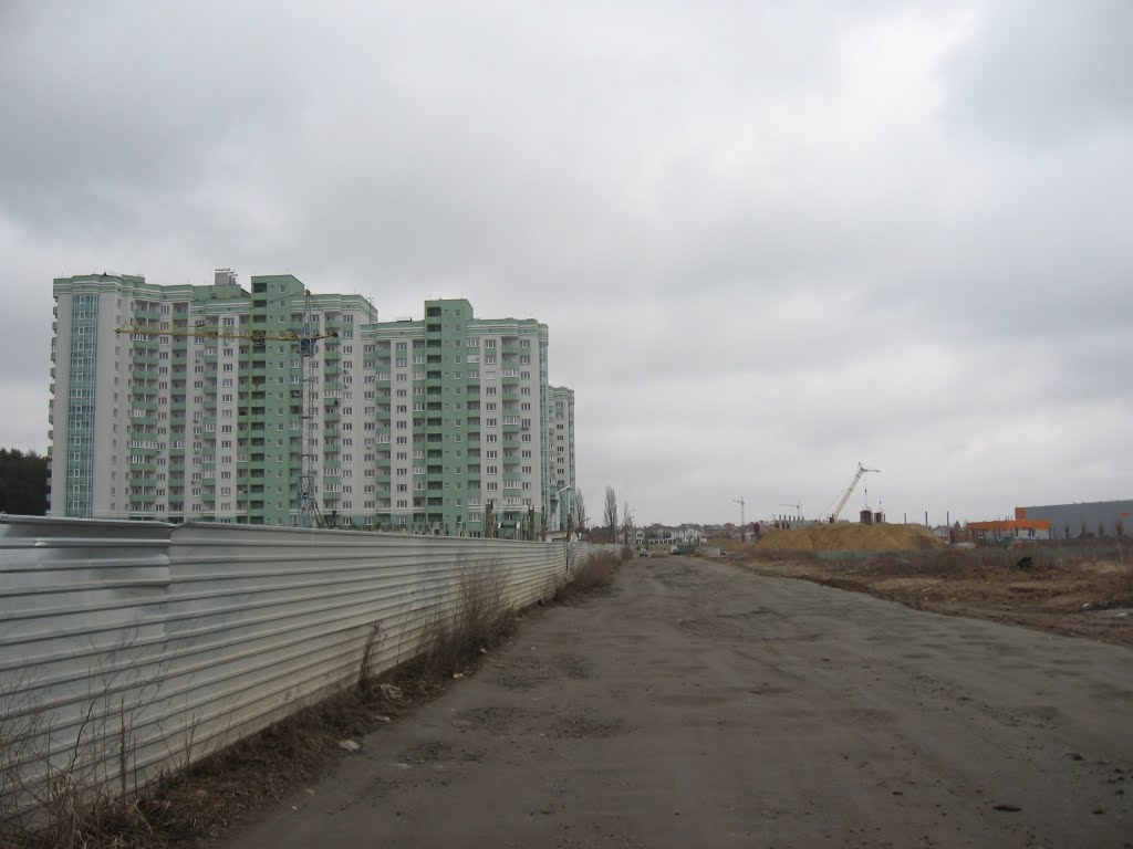 будівництво нового мікрорайону ♦ construction of a new district, Киев