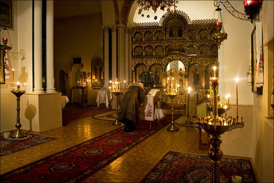 Christmas in the Orthodox church. Makarov city near Kiev, Макаров