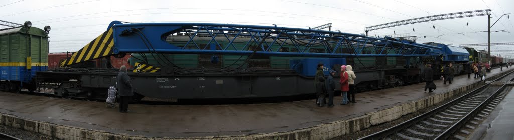 recovery train on Fastov station, Фастов