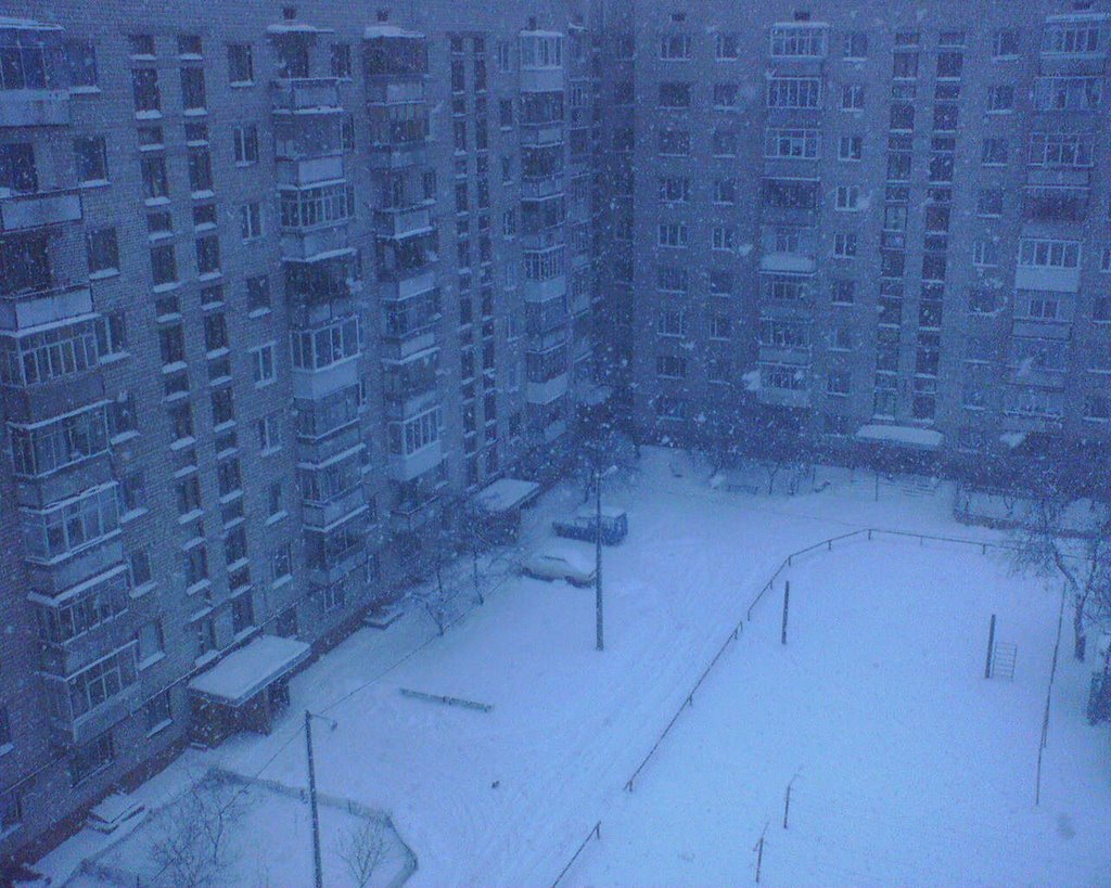 1 февраля 2007.   Утренний снег., Фастов