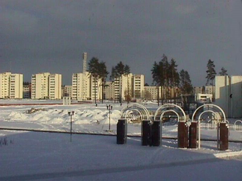 Slavutych48 : le stade depuis la fenêtre de notre bureau, Славутич