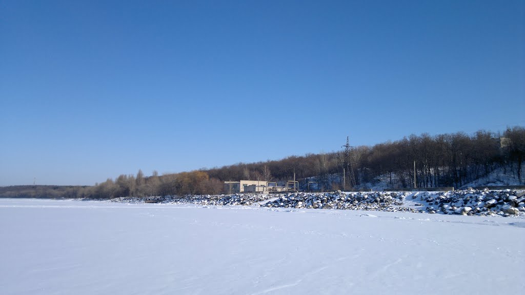 Svetlovodsk winter shore, Светловодск