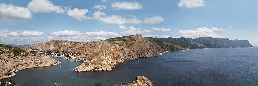 Пaнорама Балаклавы с 19-й береговой  батареи, Балаклава
