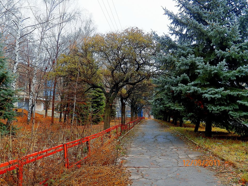 По тротуару вдоль училища, Кировское