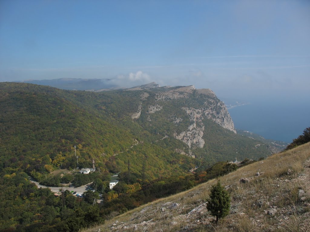 Вид на Байдарські ворота (фото зроблено до російської окупації), Форос