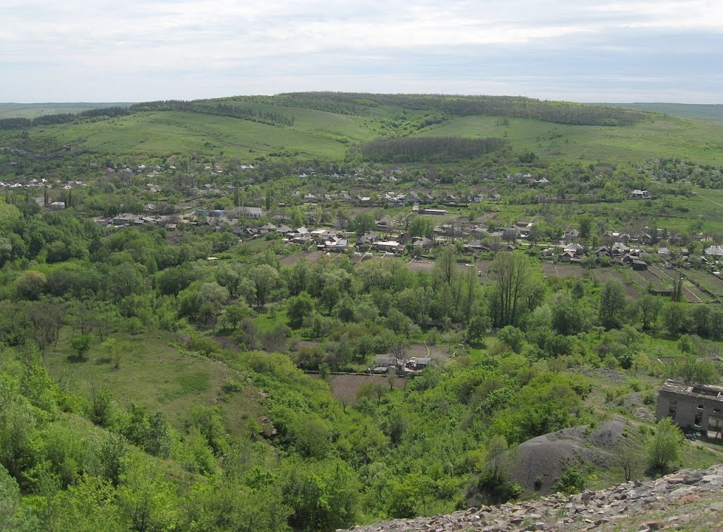 Вид с террикона на Бугаёвку, Бугаевка