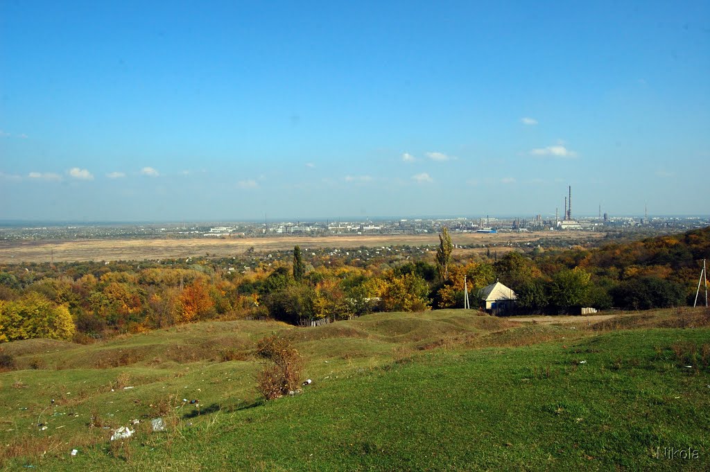 Вид на Северодонецк, Лисичанск