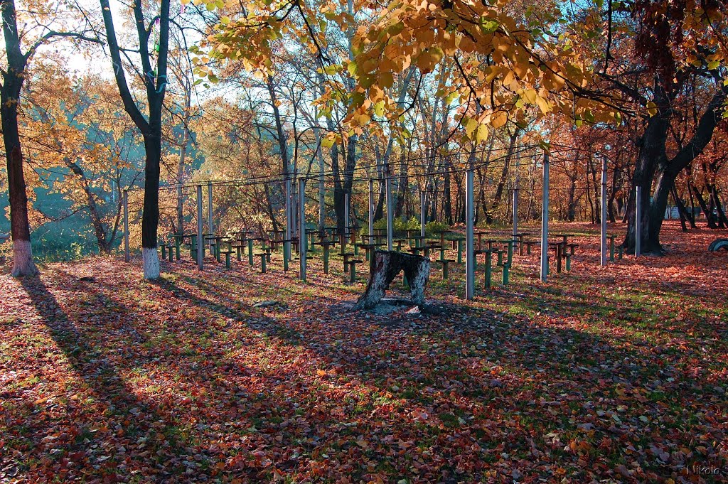 Осень и остатки павильона, Лисичанск