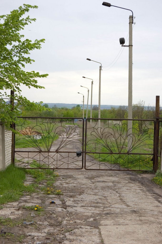 Old gates and road, Лисичанск