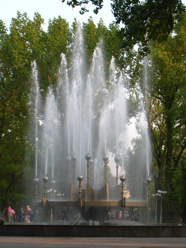 Фонтан теперь вертикальный. The fountain now is vertical., Луганск