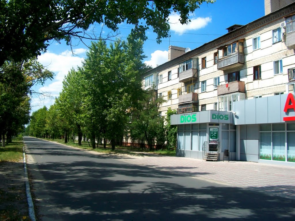 Street in downtown Severodonetsk, Северодонецк