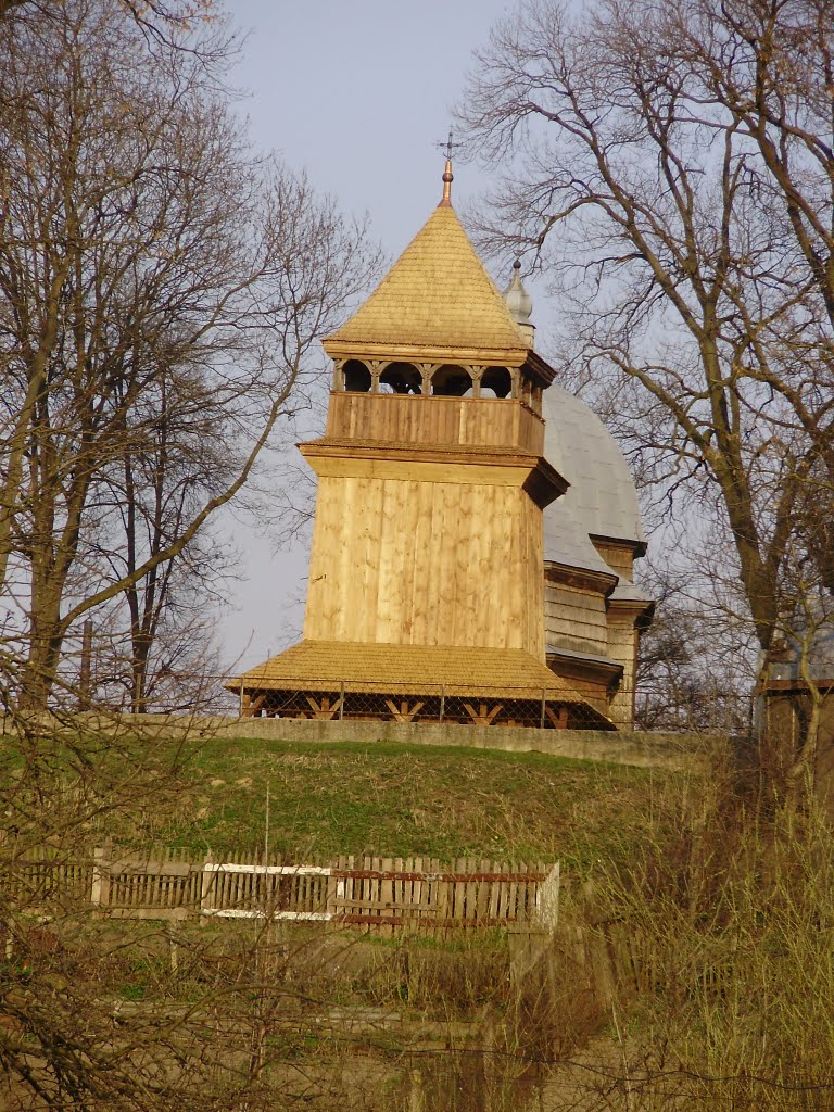Вид на дзвiницю(Миколаiвська церква), Каменка-Бугская