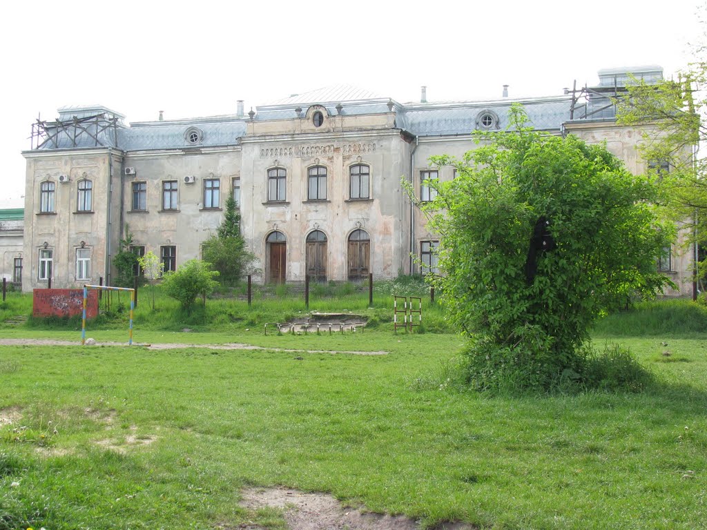 Вид на палац з боку стадіону, Червоноград