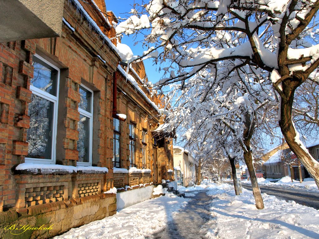 Зимний взгляд вдоль ул. Свердлова., Белгород-Днестровский