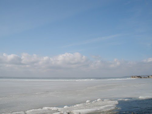 Днестровский лиман зимой, Овидиополь