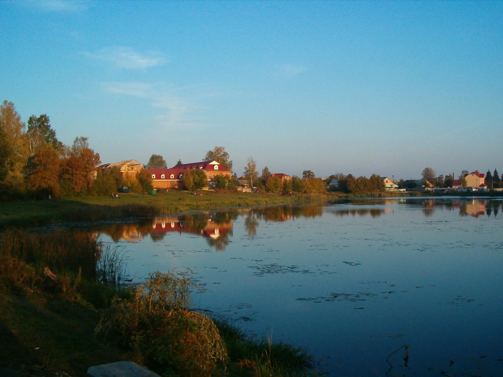 Панорамний вигляд річки Замчисько у Костополі, Костополь