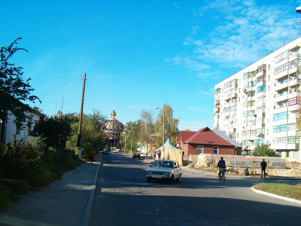 Вулиця Нова у Костополі (будівництво нової церкви), Костополь