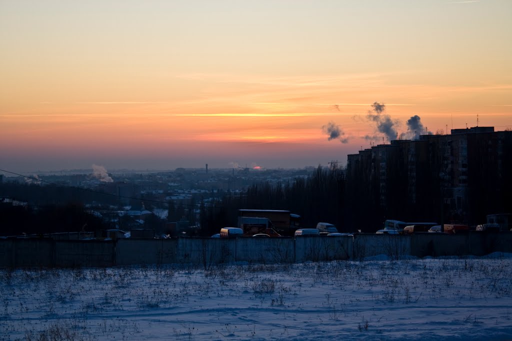 winter sunset, Ровно