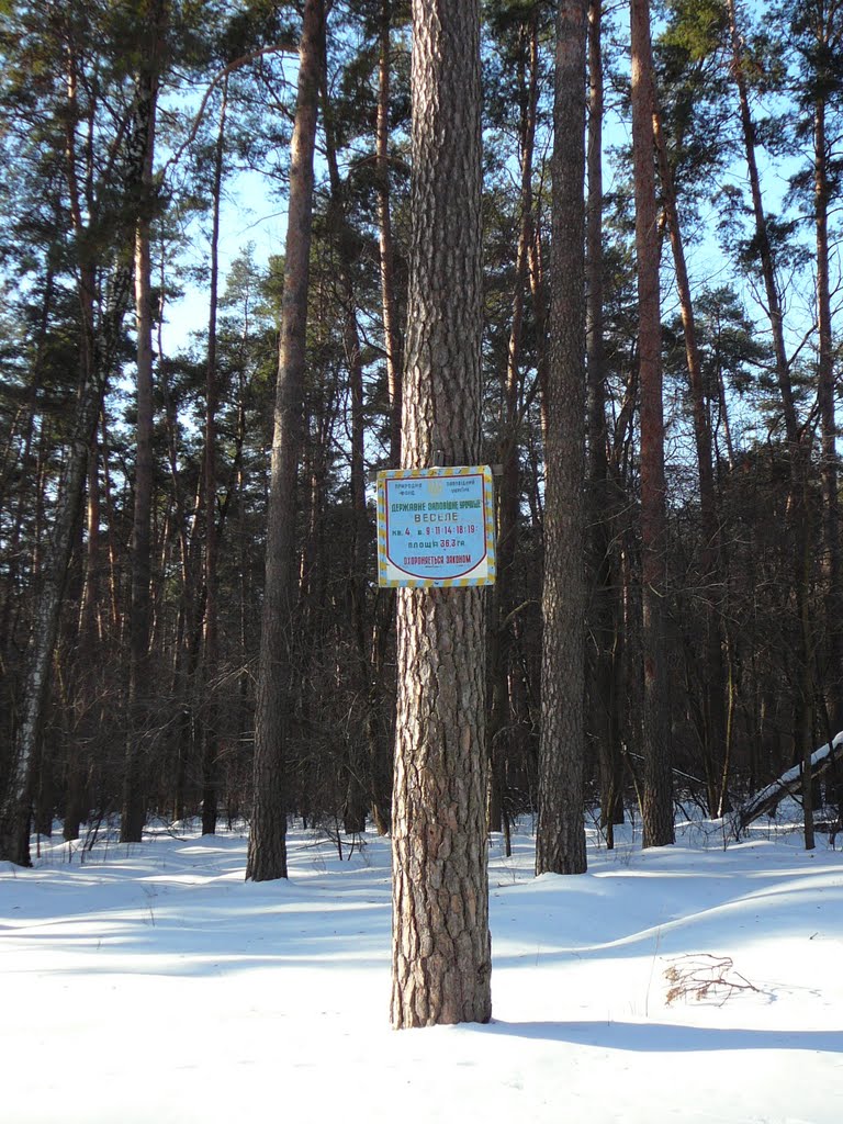 mark of reserved tract "Vesele", Тростянец