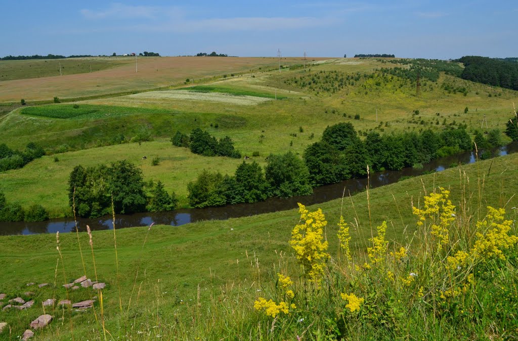 Пейзаж со стен крепости в Подзамочке, Бучач