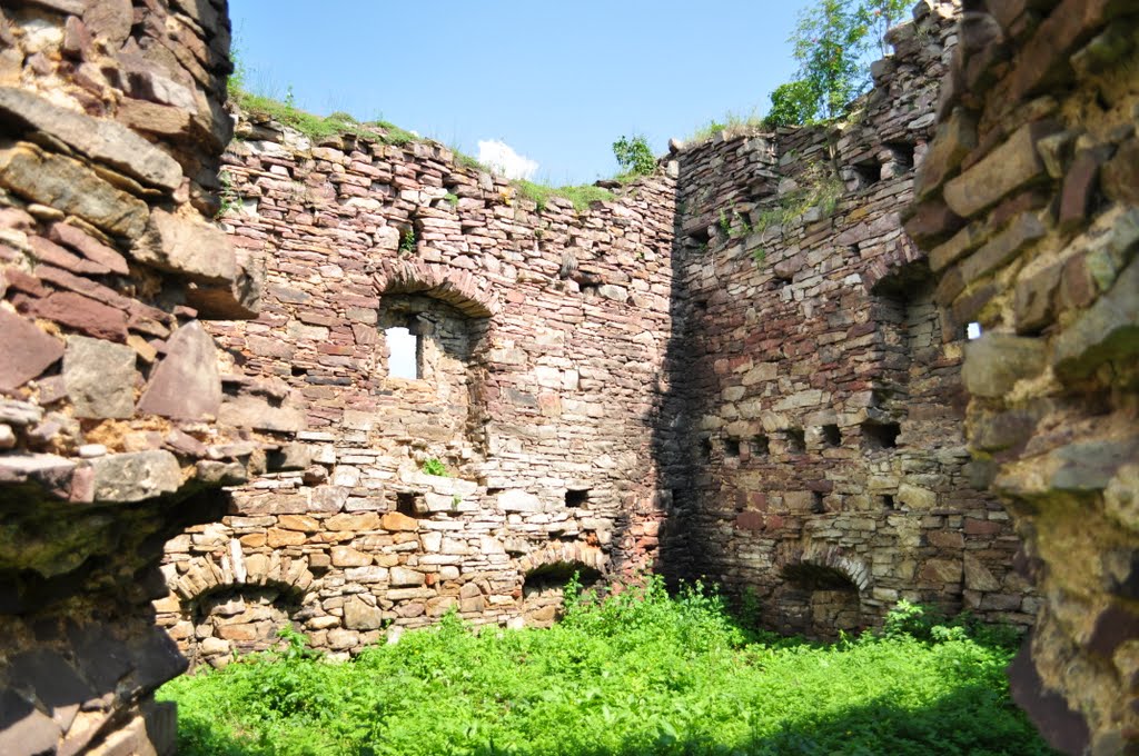 Ruined castle in Zolotyi Potik, Золотойпоток