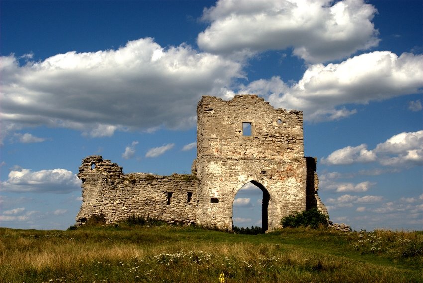Kremenets (Krzemieniec), ruiny zamku na górze Bony - Baszta Czerlena, Кременец