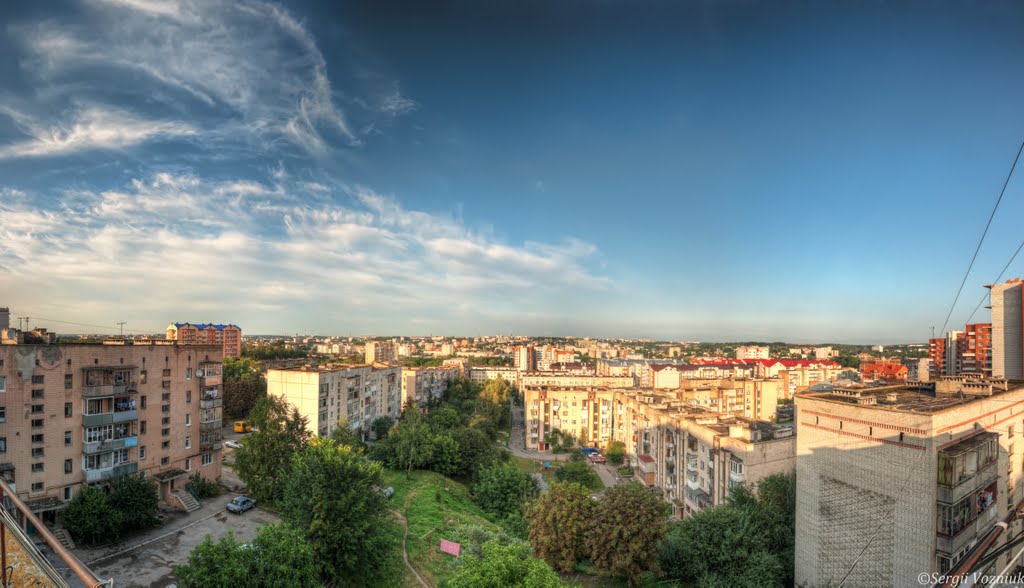 Панорама Тернополя із даху Карпенка 6. Ternopil Panorama from Karpenko 6 roof., Тернополь