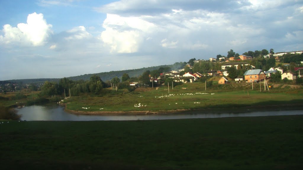 Wieś Krowinka nad rzeczką Gniezną, Шумское