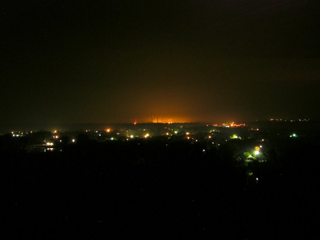 Ночной вид с Комсомольской горки, Балаклея