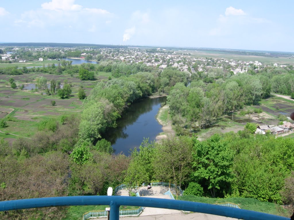 Вид на реку Балаклейка с колеса обзора (14.05.2006), Балаклея