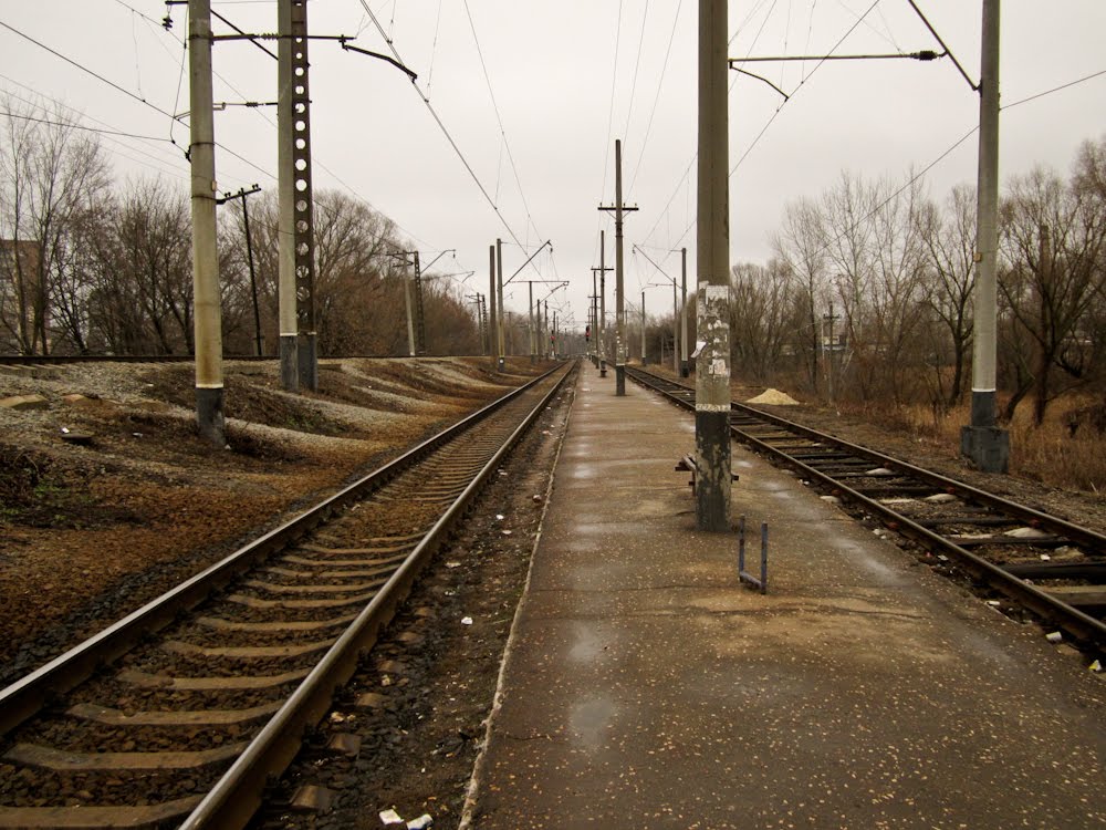 The station of The South Railway 7th kilometre - зупинка поїздів Південної залізниці "7-й кілометр", Боровая