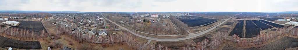 Красноград, панорама с телевышки 2, Красноград