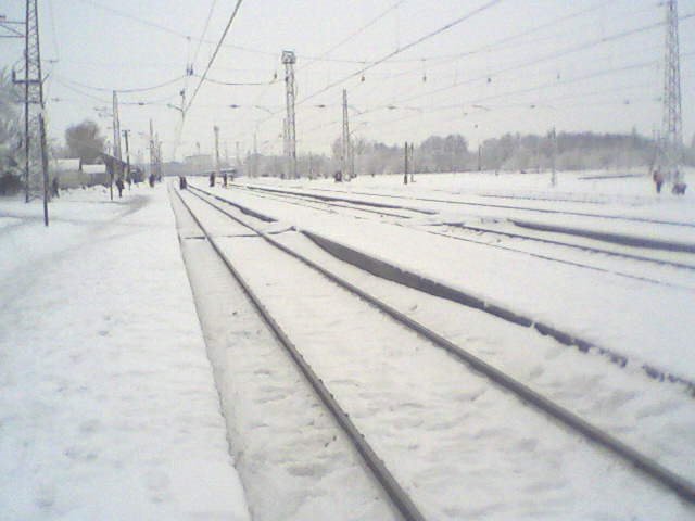 The railway lines near Pervomaiskiye, Первомайский