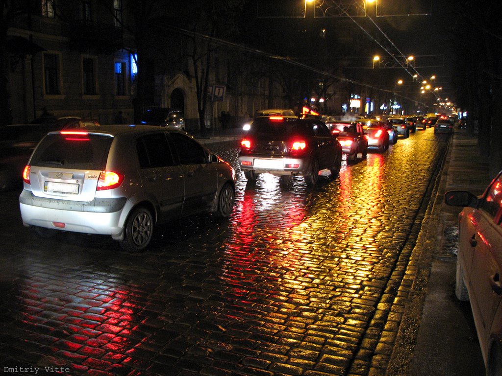 Огни на мостовой / Light on a roadway, Харьков