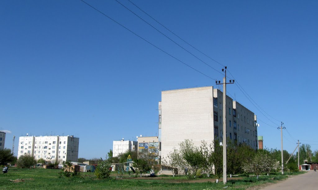 Вид на "Франковские" дома с ул.Школьной, Чаплинка