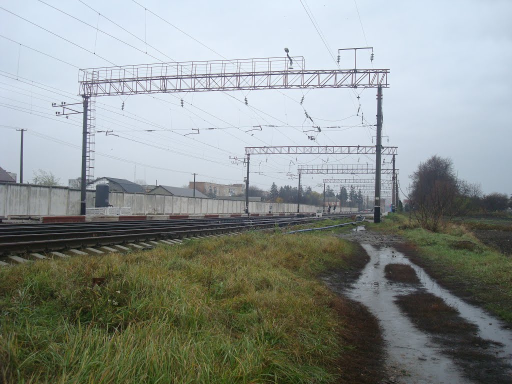 Станция Волочиск. Вид в сторону Войтовцов, Волочиск