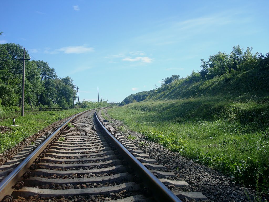 Железнодорожная линия Гусятин - Ярмолинцы. Перегон Виктория - Новолисогорка, Городок