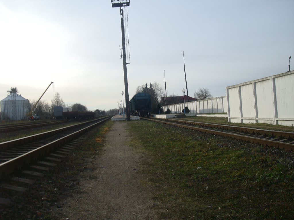 Станция Изяслав. Вид в сторону Клембовки, Изяслав